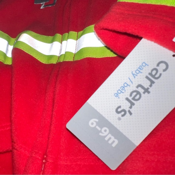 NEW Carter’s Baby Firefighter Halloween Dress Up Costume Baby Size 6-9M OR 18M - Picture 7 of 10